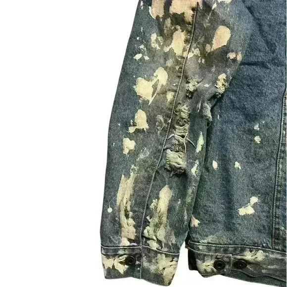 Off-White 2013 Virgil Abloh Paint Denim Jean Jacket - Picture 10 of 15